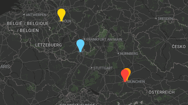 Map of company locations