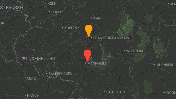 Map of company locations