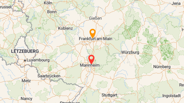 Map of company locations