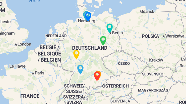 Map of company locations