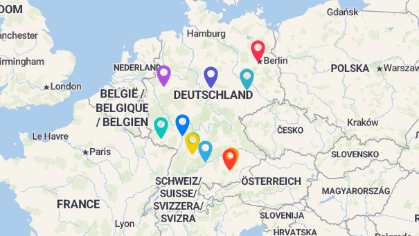 Map of company locations