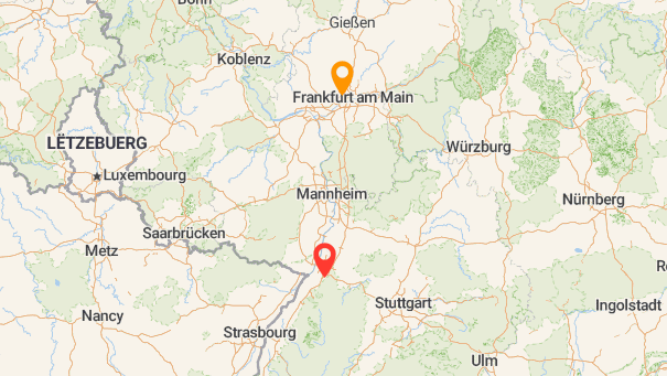 Map of company locations
