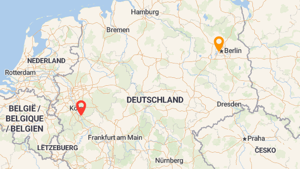 Map of company locations