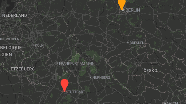 Map of company locations