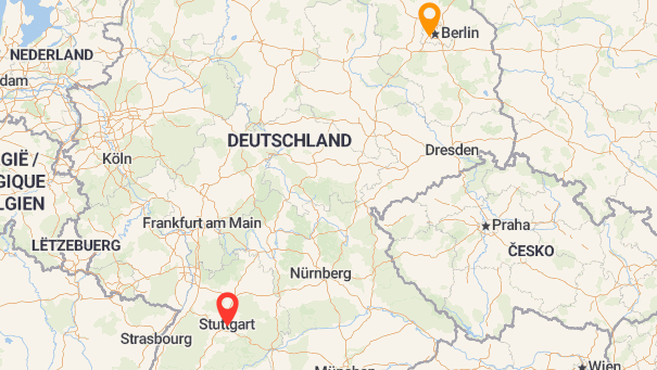 Map of company locations