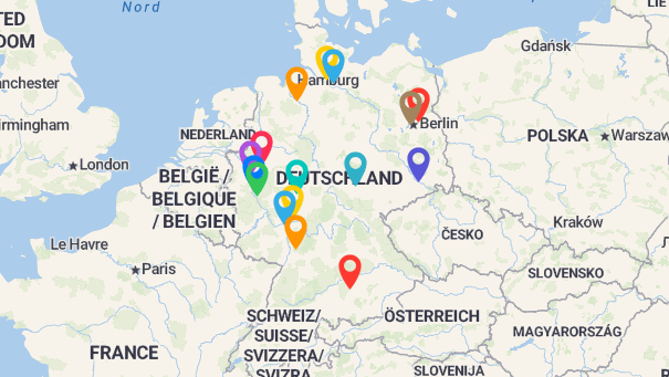 Map of company locations