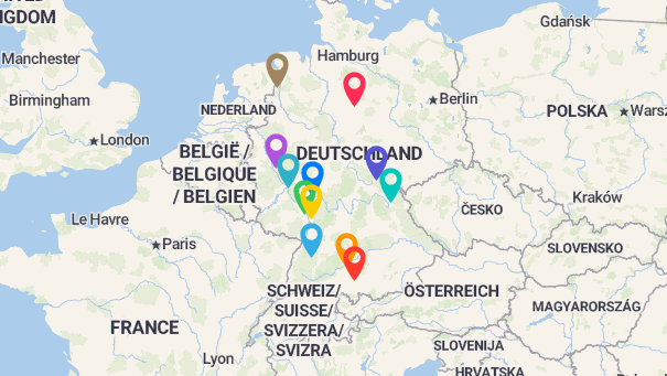 Map of company locations