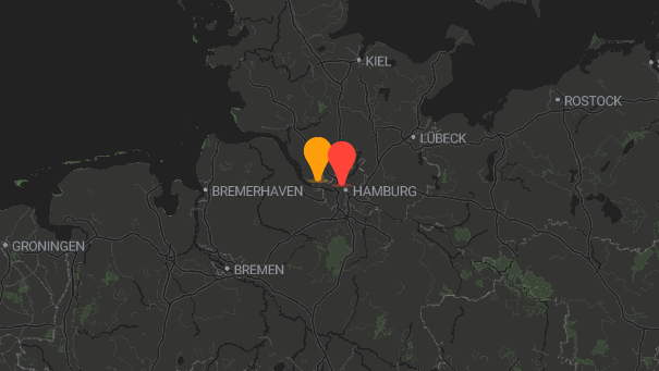 Map of company locations