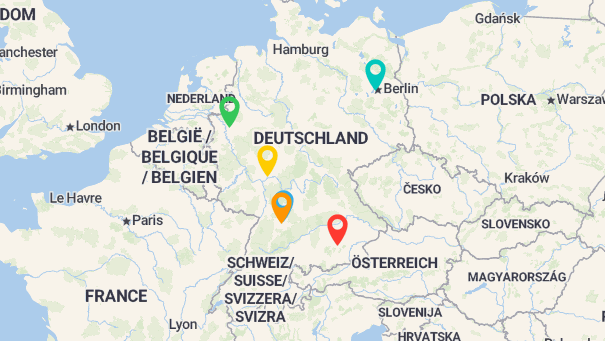 Map of company locations