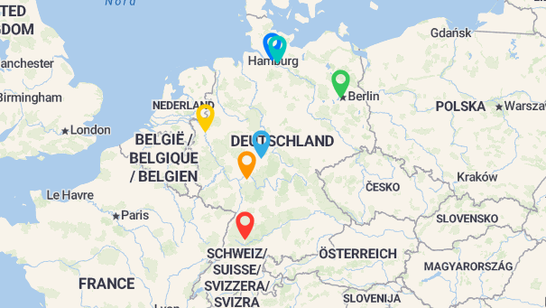 Map of company locations