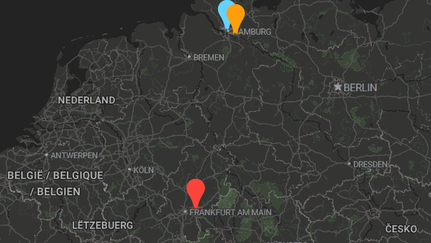 Map of company locations