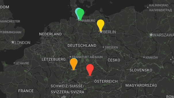 Map of company locations