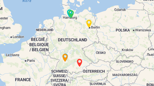 Map of company locations