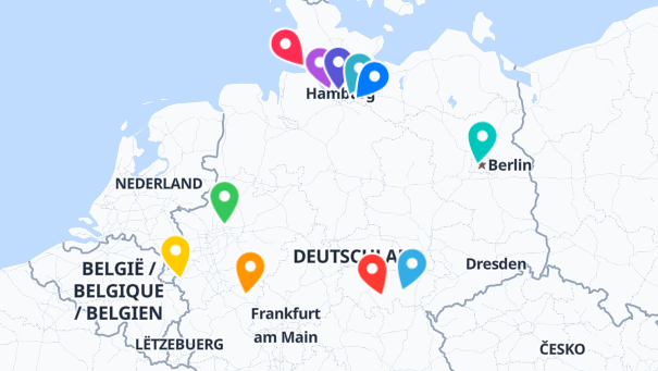 Map of company locations