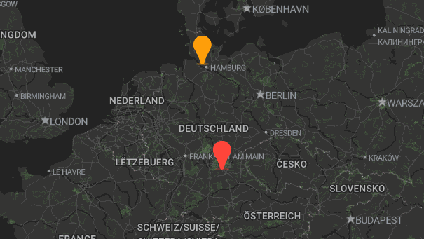 Map of company locations