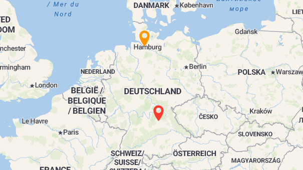 Map of company locations
