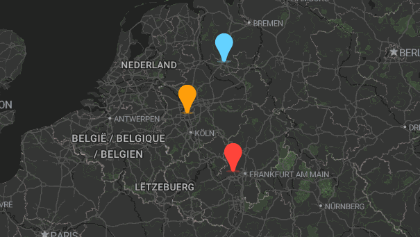 Map of company locations