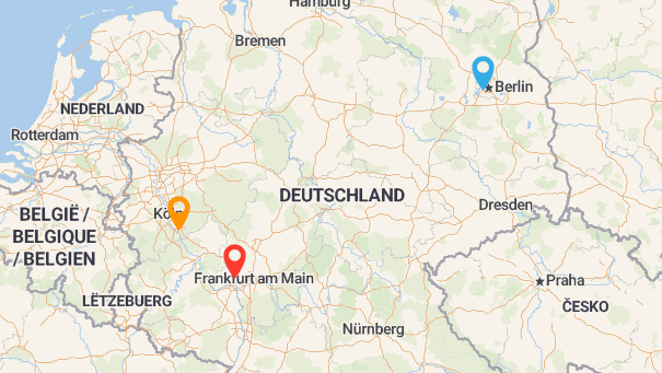 Map of company locations