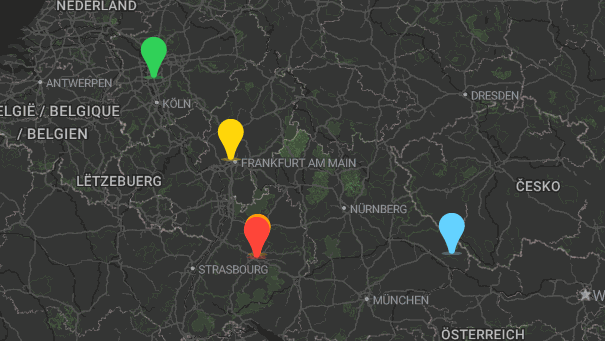 Map of company locations