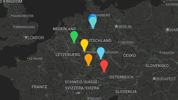 Map of company locations