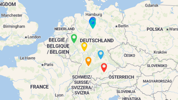 Map of company locations