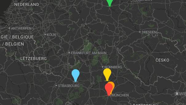 Map of company locations