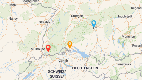 Map of company locations