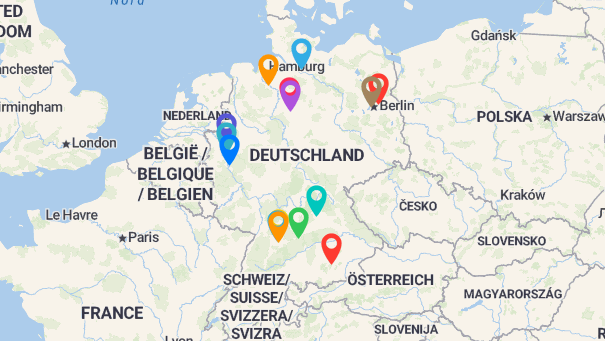 Map of company locations