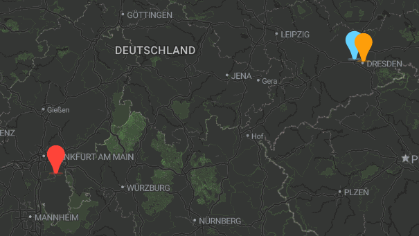 Map of company locations