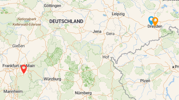 Map of company locations