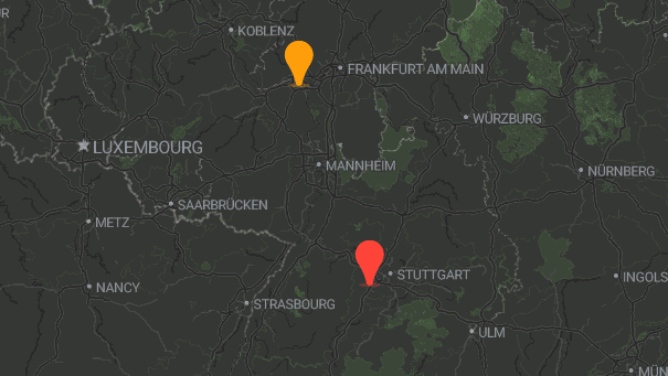 Map of company locations