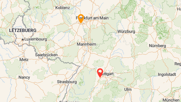 Map of company locations