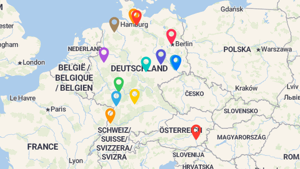 Map of company locations