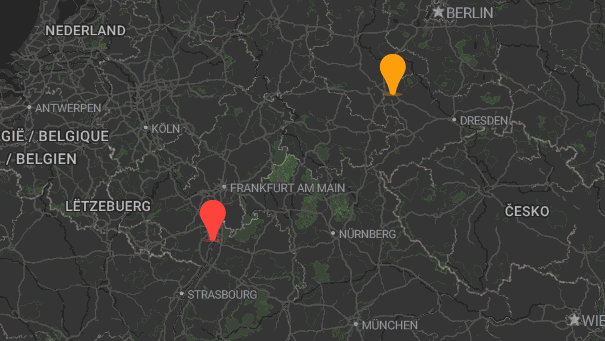 Map of company locations