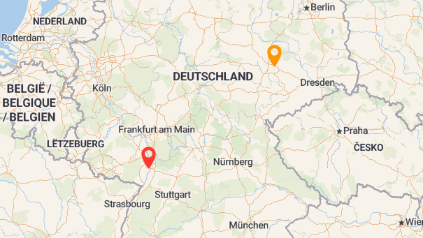 Map of company locations