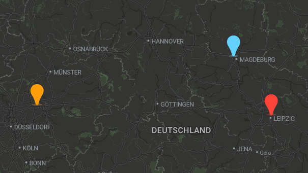 Map of company locations
