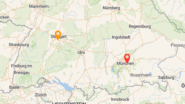 Map of company locations