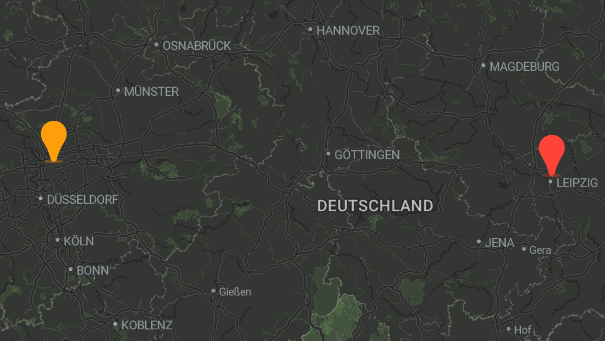 Map of company locations