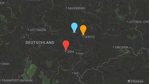 Map of company locations