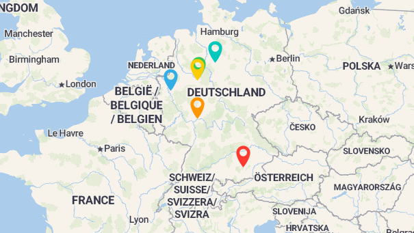 Map of company locations