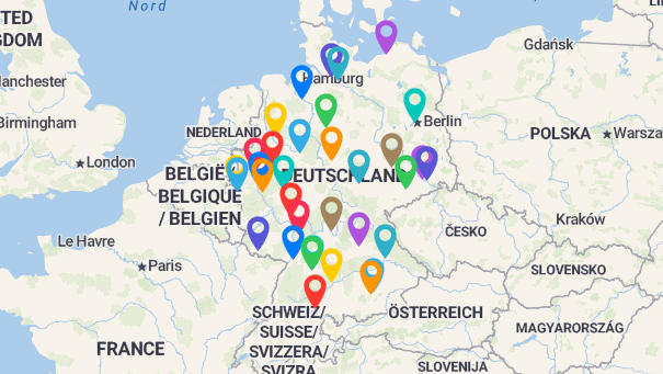 Map of company locations