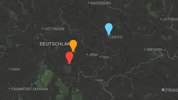 Map of company locations