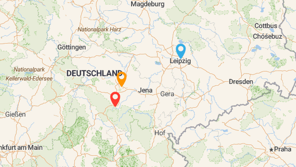 Map of company locations