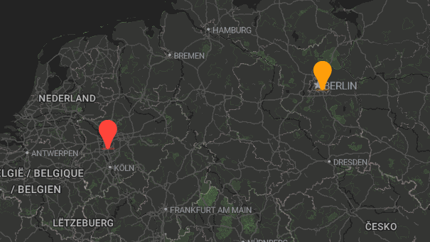 Map of company locations