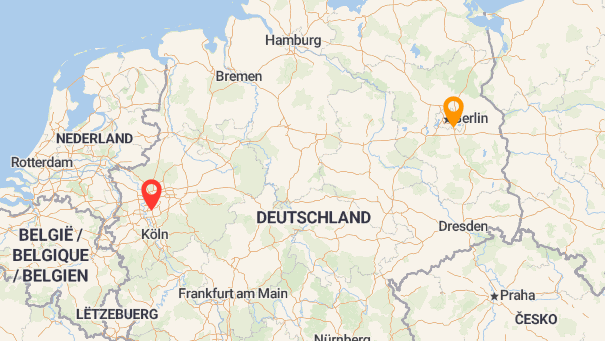 Map of company locations