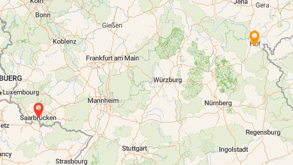 Map of company locations