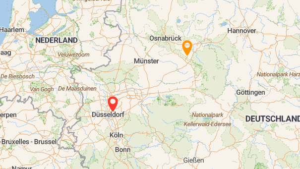 Map of company locations