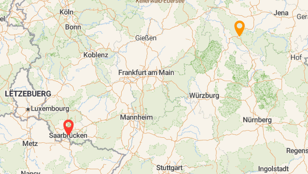Map of company locations
