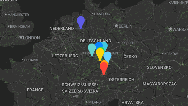 Map of company locations