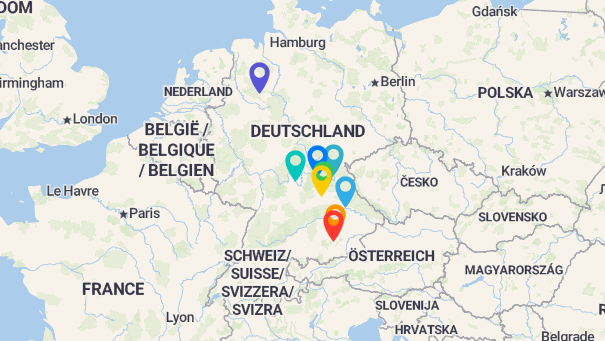 Map of company locations